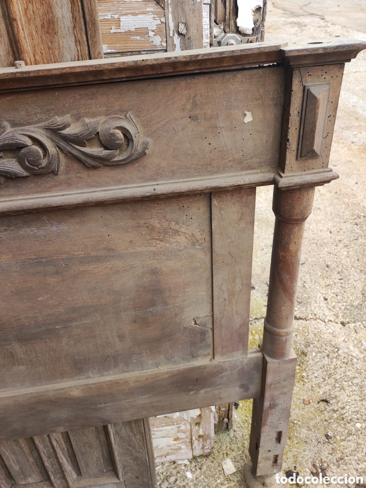 Antig&uuml;edades: Cabecero de cama para restaurar - Foto 3