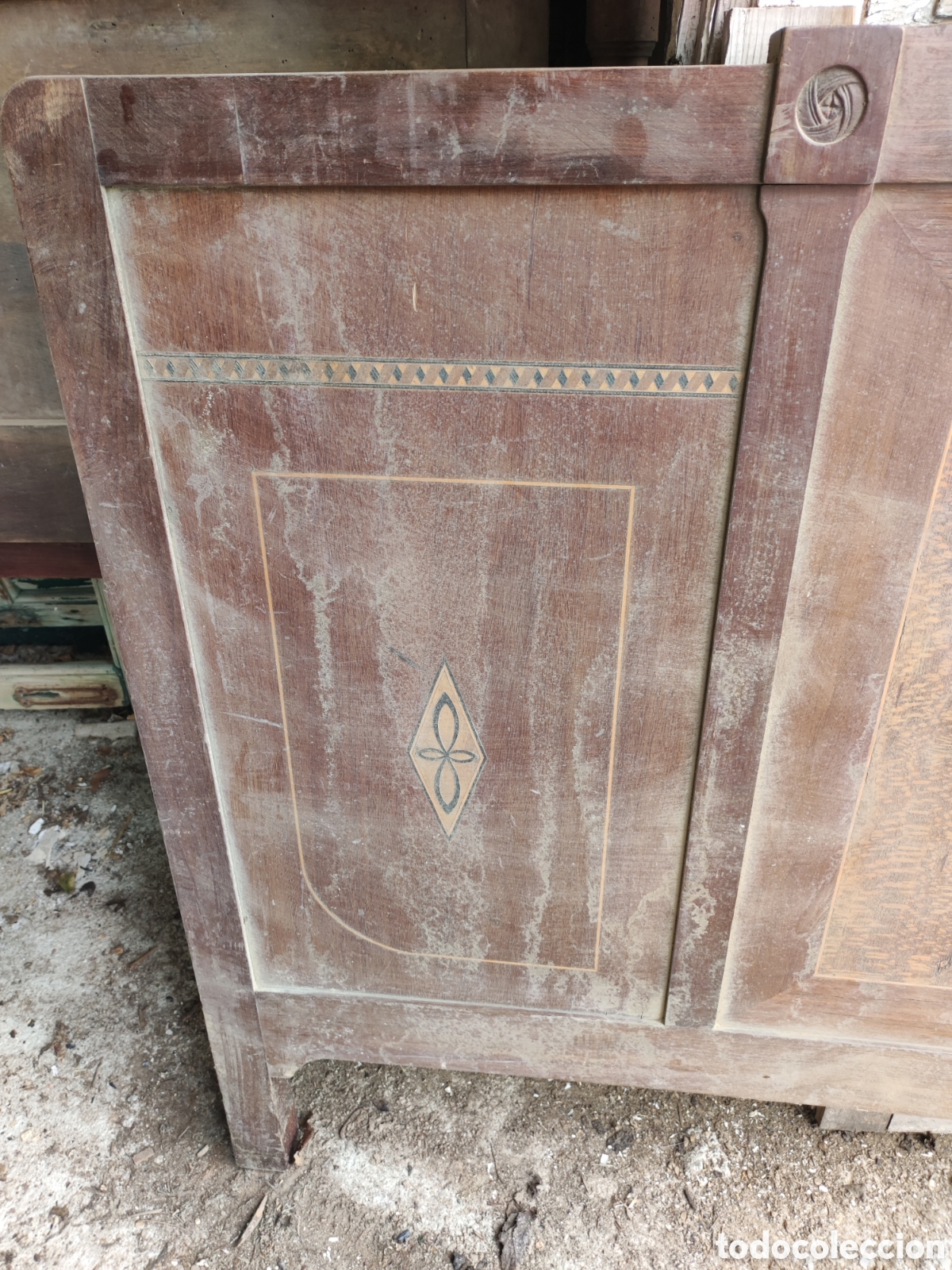 Antig&uuml;edades: Cabecero de cama para restaurar - Foto 2