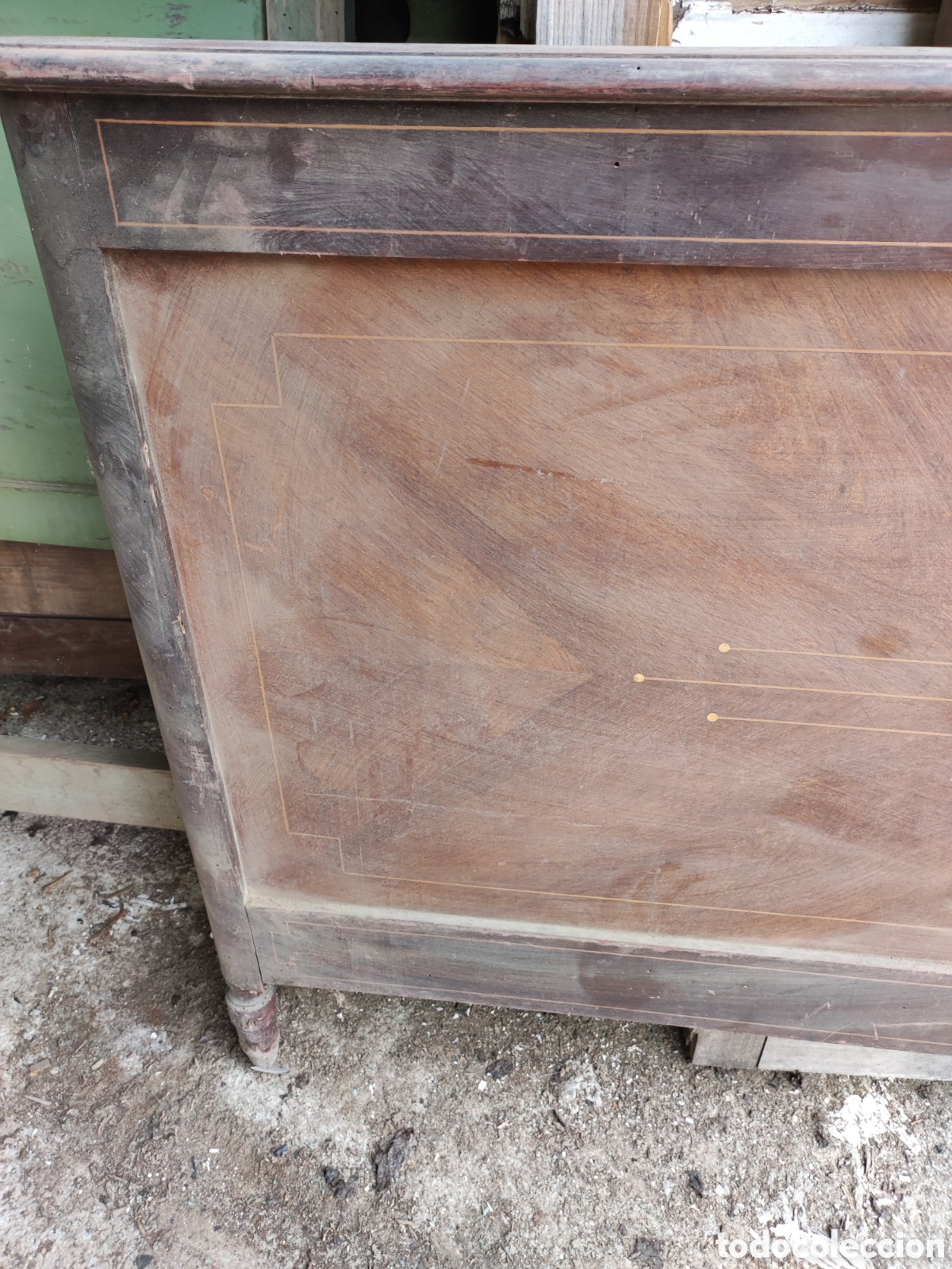 Antig&uuml;edades: Cabecero de cama para restaurar - Foto 2