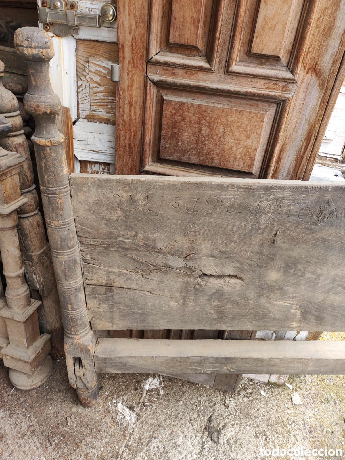 Antig&uuml;edades: Cabecero de cama para restaurar - Foto 2