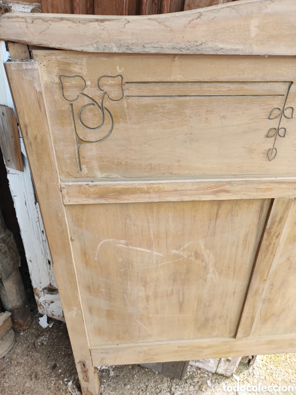 Antig&uuml;edades: Cabecero de cama para restaurar - Foto 2