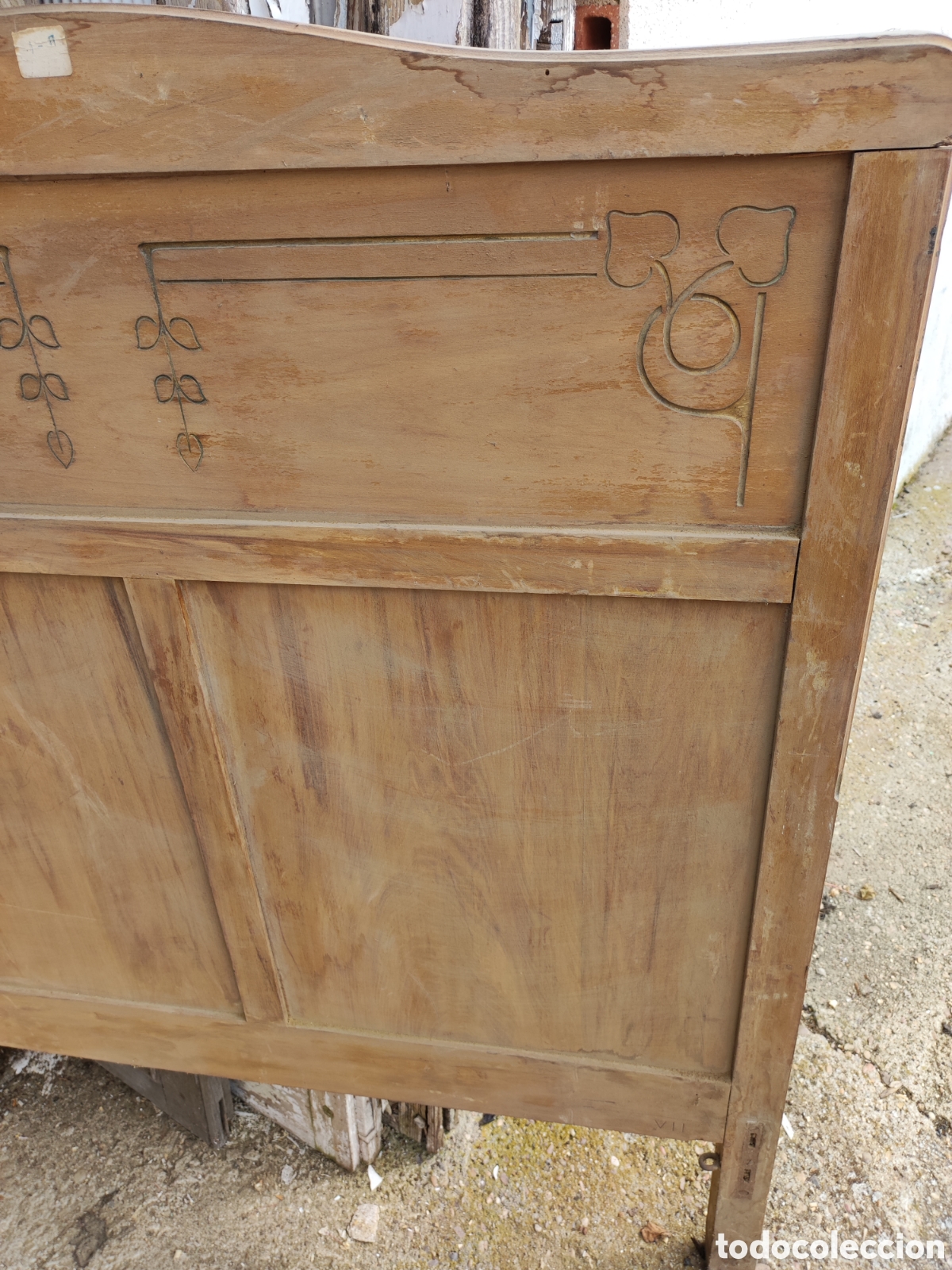 Antig&uuml;edades: Cabecero de cama para restaurar - Foto 3