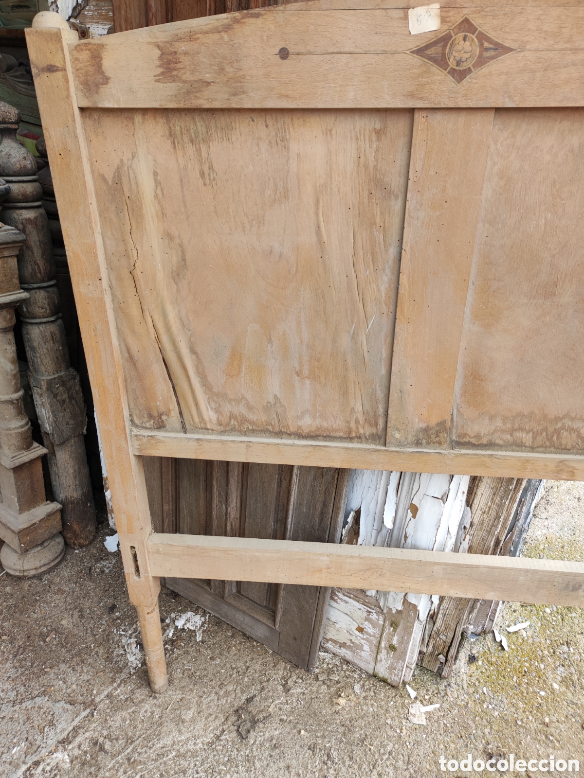 Antig&uuml;edades: Cabecero de cama para restaurar - Foto 2