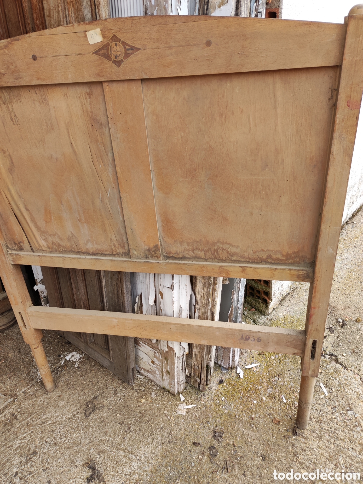 Antig&uuml;edades: Cabecero de cama para restaurar - Foto 3