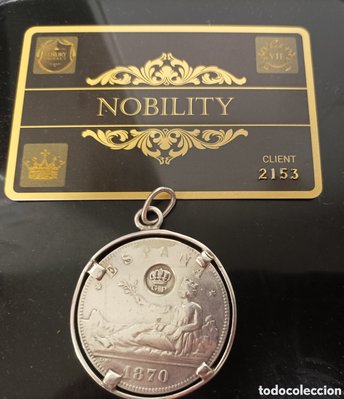 Antiques: 5 pesetas de plata 1870 G.P muy dif&iacute;cil de conseguir