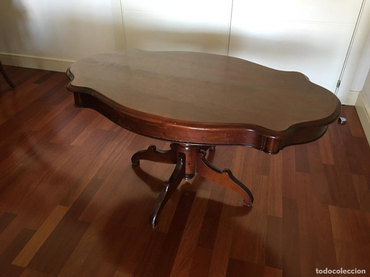 Antig&uuml;edades: Mesa de centro, madera de caoba - Foto 3