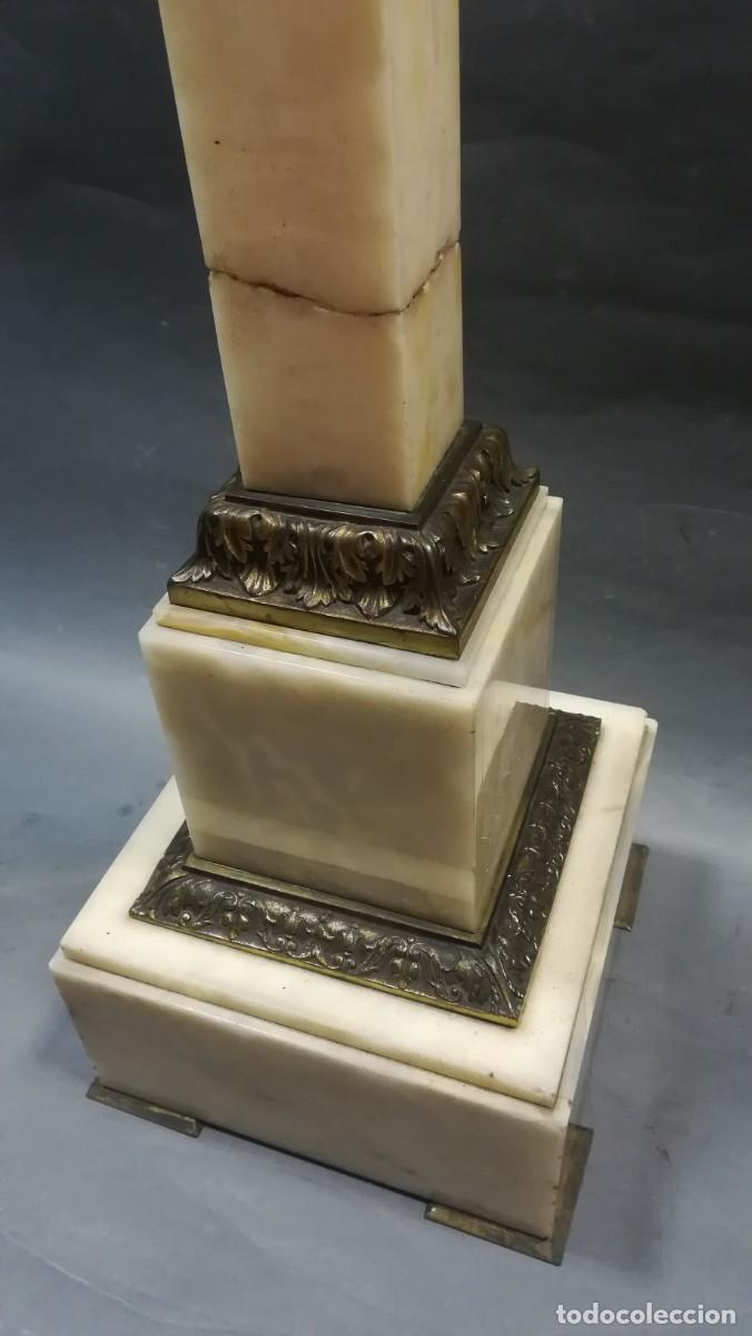 Antig&uuml;edades: PEANA ANTIGUA DE MARMOL BLANCO Y BRONCE - Foto 10