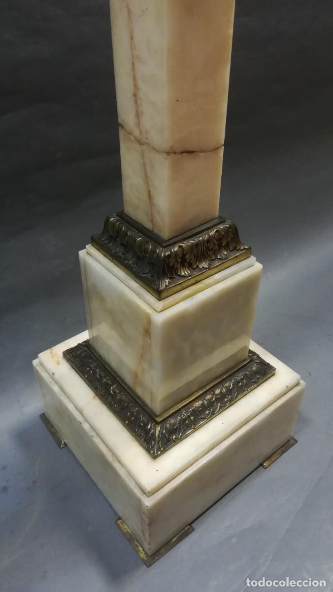 Antig&uuml;edades: PEANA ANTIGUA DE MARMOL BLANCO Y BRONCE - Foto 11