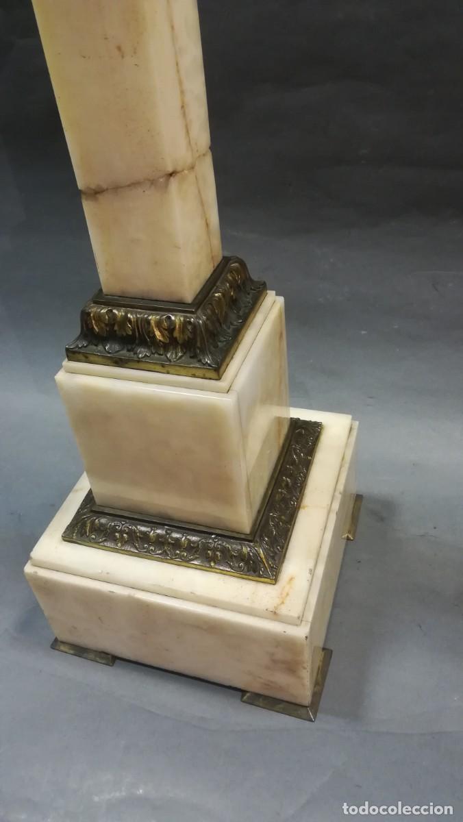 Antig&uuml;edades: PEANA ANTIGUA DE MARMOL BLANCO Y BRONCE - Foto 12
