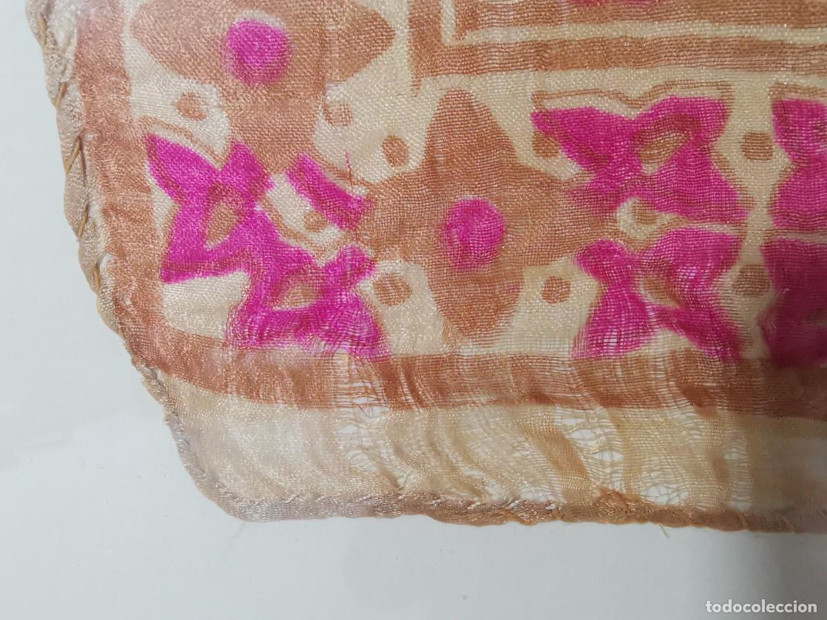 Antig&uuml;edades: PA&Ntilde;UELO SEDA SIGLO XVIII - Foto 13