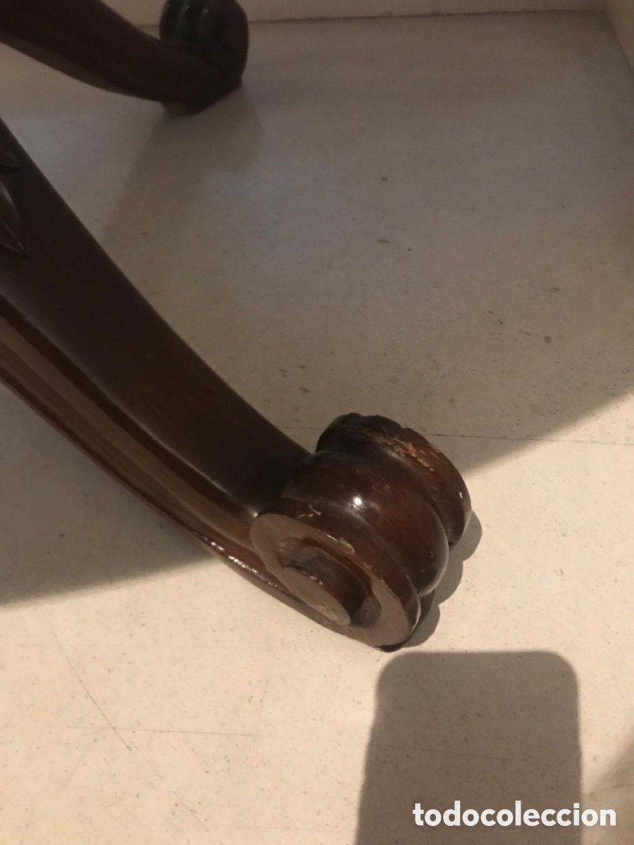 Antig&uuml;edades: Mesa caoba comedor redonda extensible - Foto 4