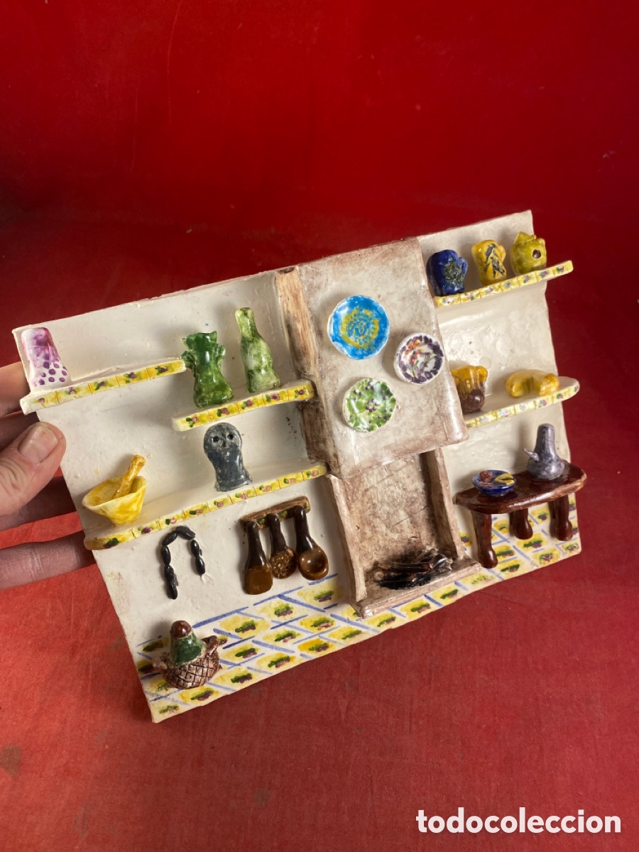 Antig&uuml;edades: PLACA CER&Aacute;MICA ESMALTADA COCINA - Foto 2