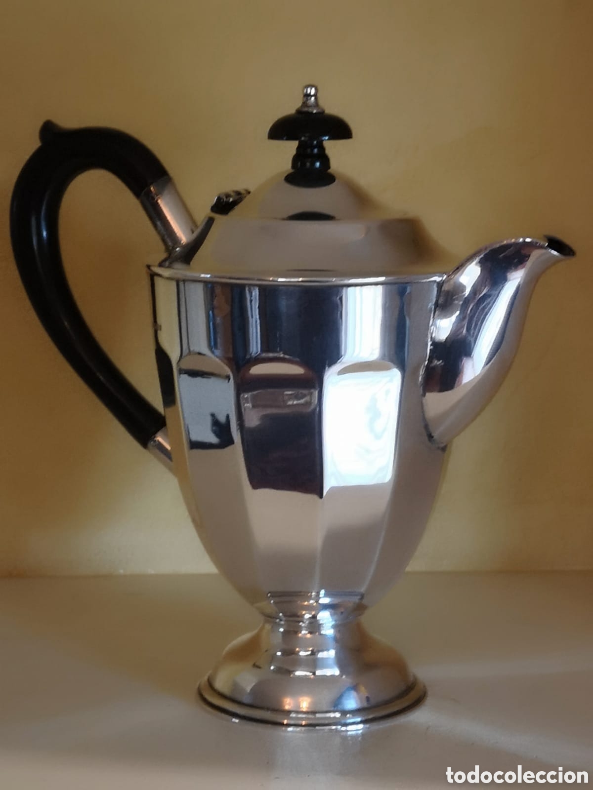 Antig&uuml;edades: Cafetera plateado Inglaterra - Foto 2
