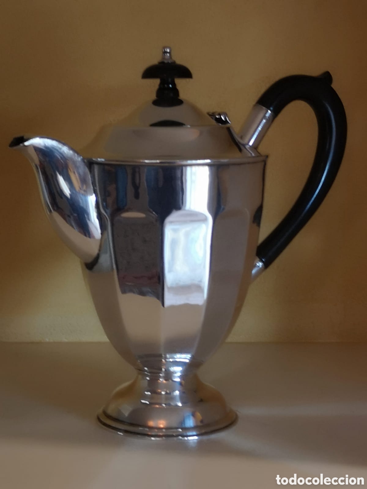 Antig&uuml;edades: Cafetera plateado Inglaterra - Foto 1