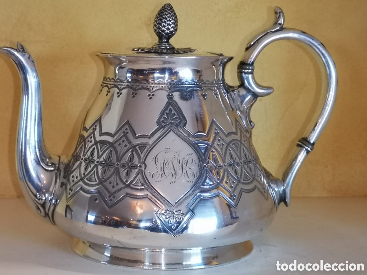 Antig&uuml;edades: Cafetera / tetera plateado Inglaterra - Foto 1