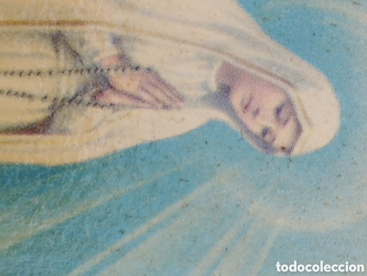 Antig&uuml;edades: Tr&iacute;ptico de la virgen de F&aacute;tima 23cmX21cm - Foto 6