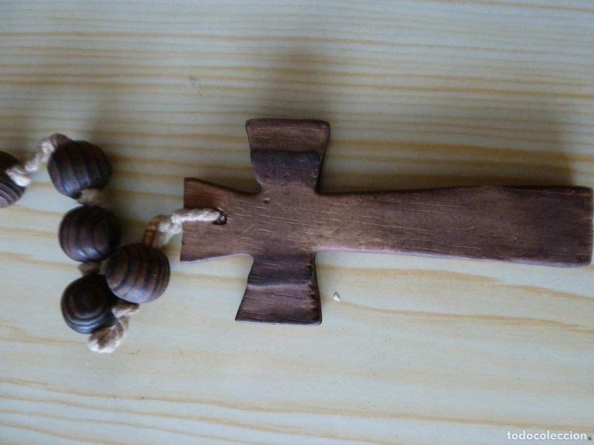 Antig&uuml;edades: GRAN ROSARIO DE CUENTAS DE MADERA - Foto 3