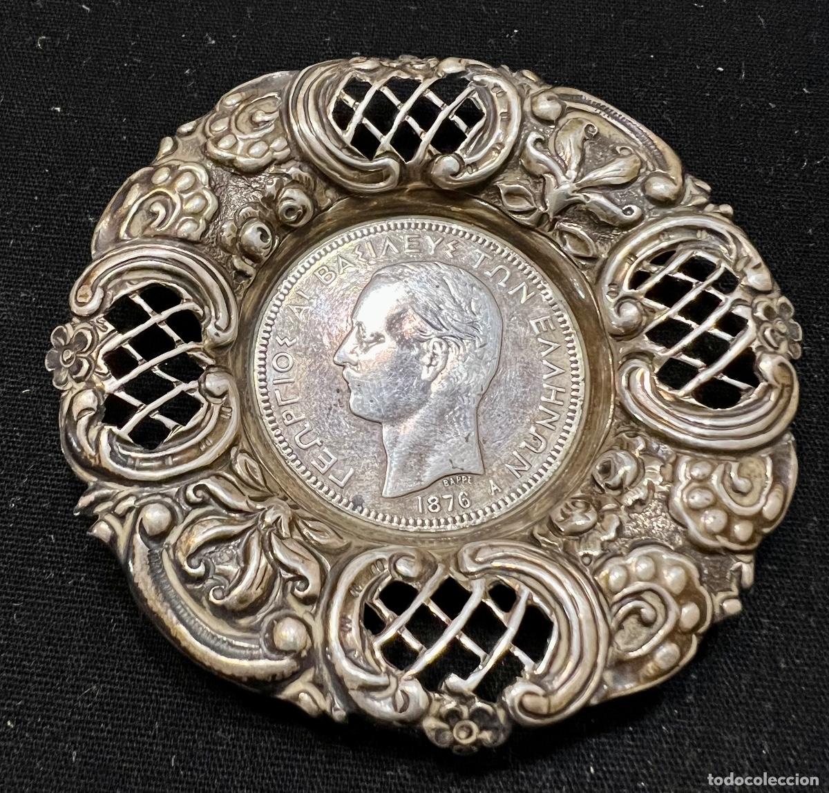 Antig&uuml;edades: MONEDA DE 5 APAXMAI Y MARCO PLATA - Foto 1