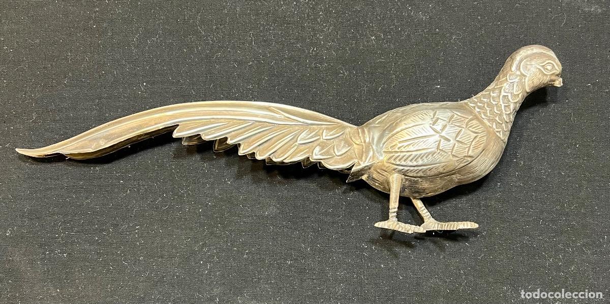 Antig&uuml;edades: PAJARO PLATA FAISAN ANTIGUO - Foto 1