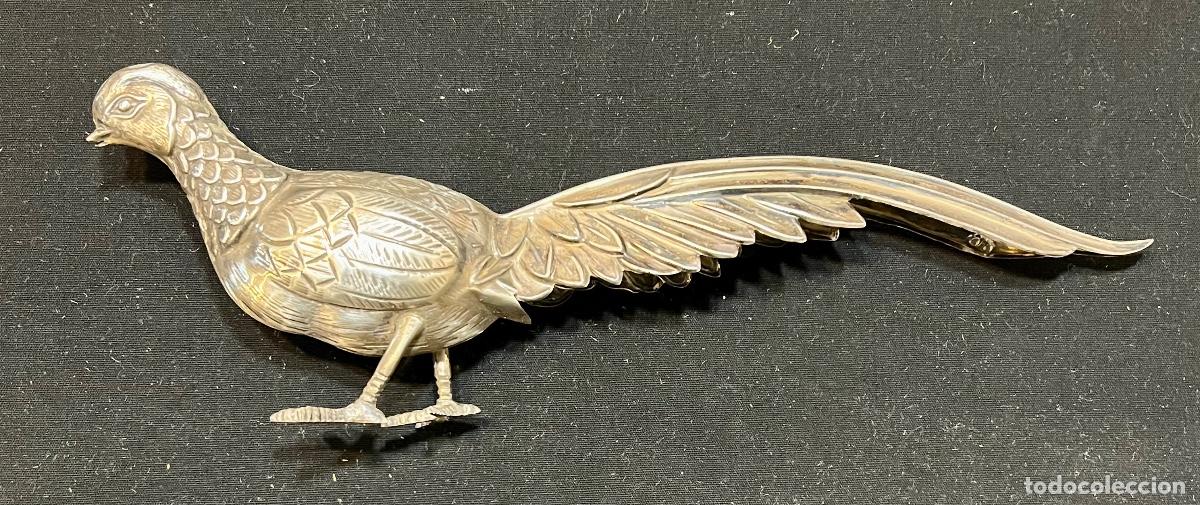 Antig&uuml;edades: PAJARO PLATA FAISAN ANTIGUO - Foto 2