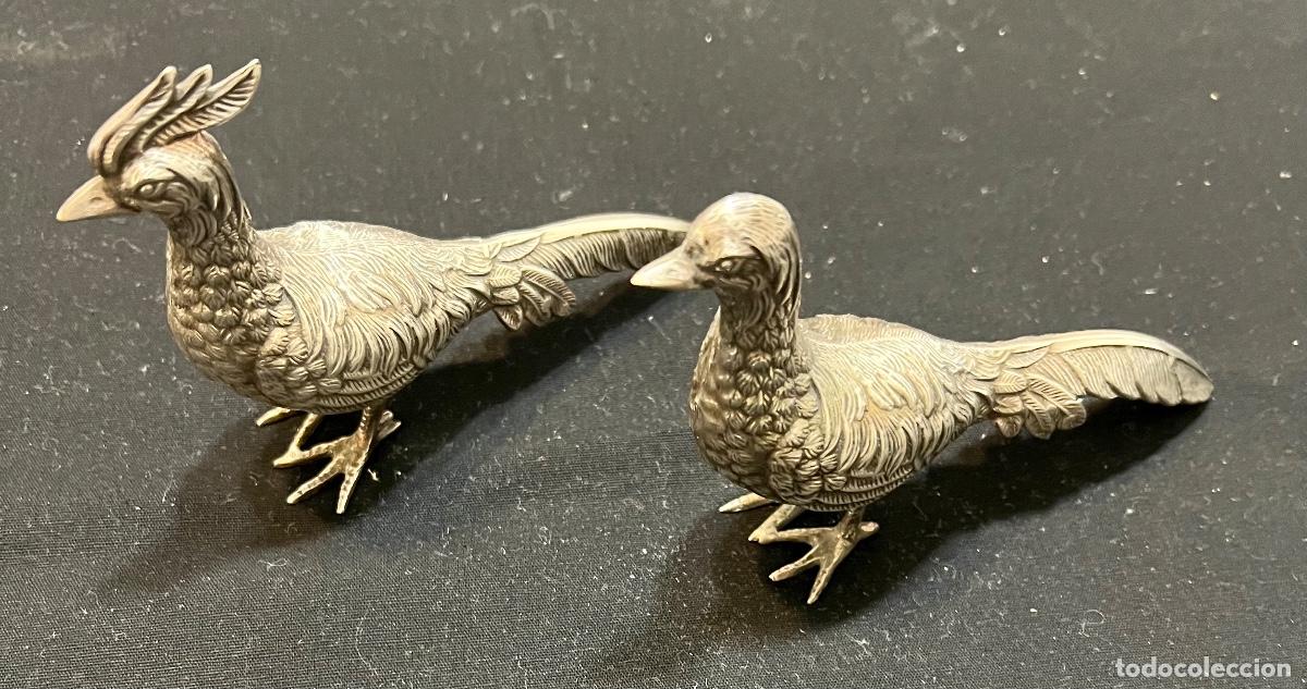 Antig&uuml;edades: PAREJA PAJAROS PLATA - Foto 1