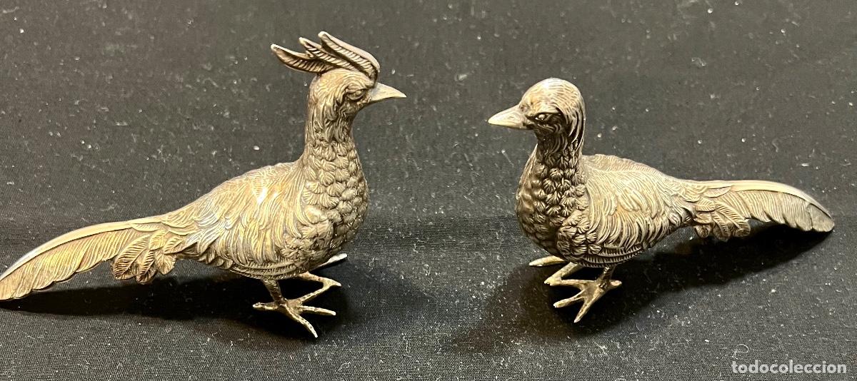Antig&uuml;edades: PAREJA PAJAROS PLATA - Foto 3