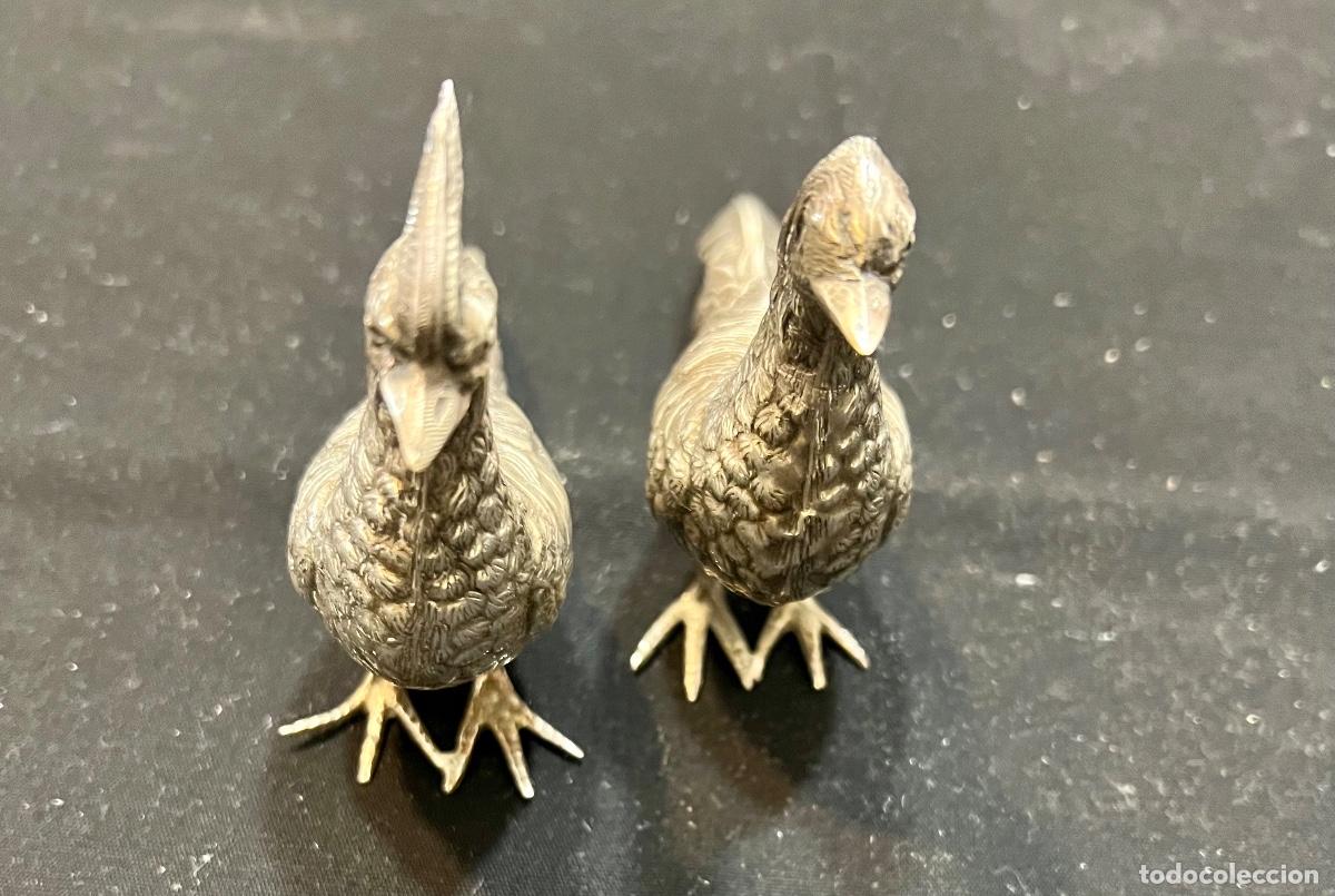 Antig&uuml;edades: PAREJA PAJAROS PLATA - Foto 5