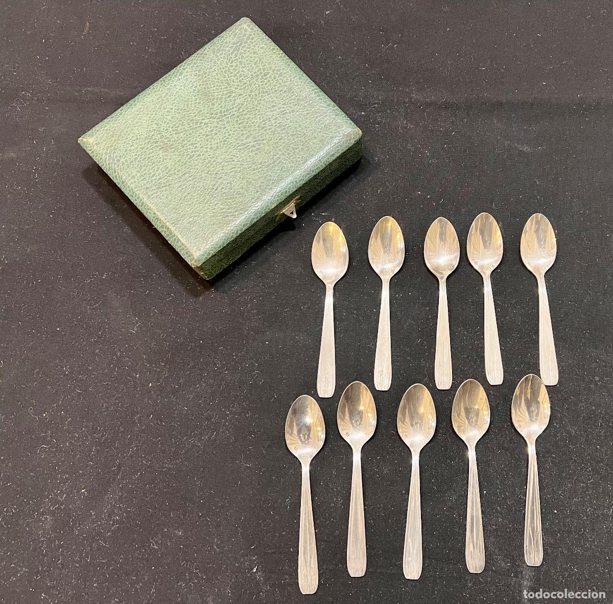 Antig&uuml;edades: JUEGO 10 CUCHARAS PLATA - Foto 1