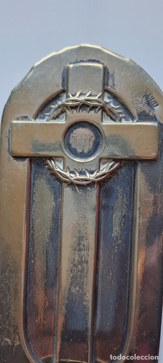 Antig&uuml;edades: Benditera plata Meneses, con marchamo - Foto 2