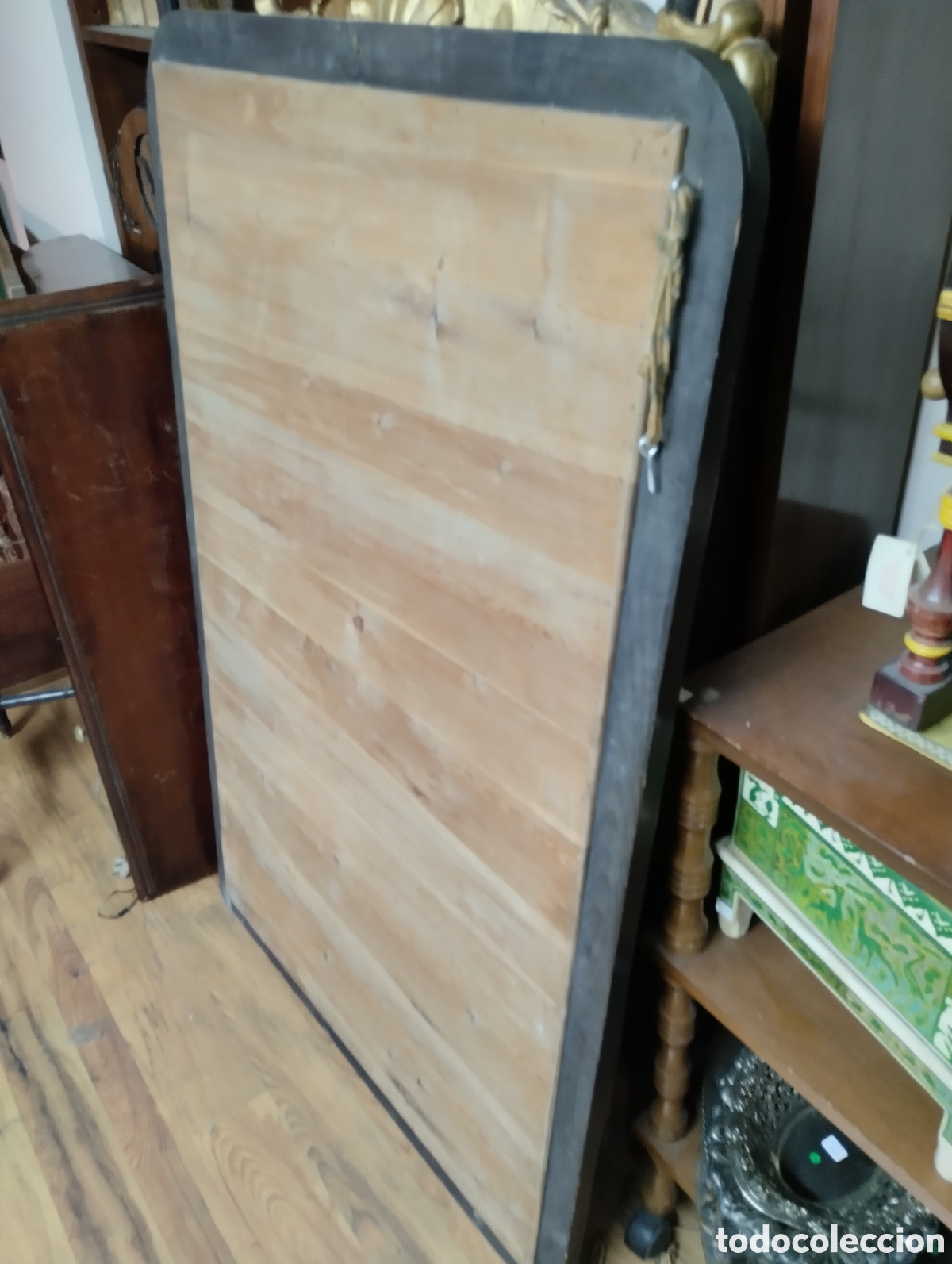 Antig&uuml;edades: Espejo Gran tama&ntilde;o en madera ebonizada. - Foto 12