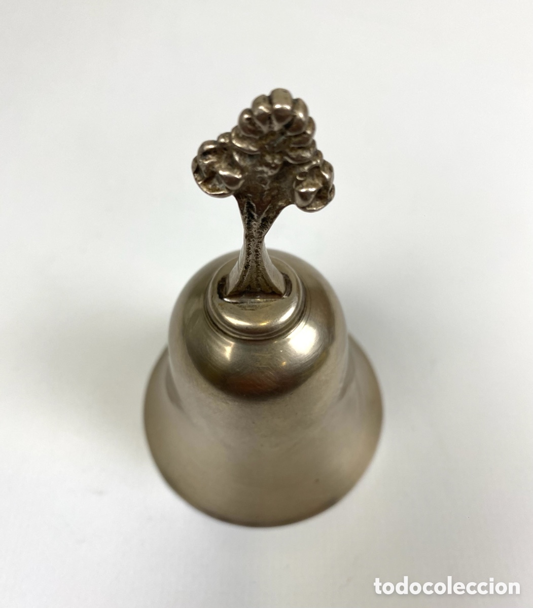 Antig&uuml;edades: CAMPANA DE METAL PLATEADO - Foto 5