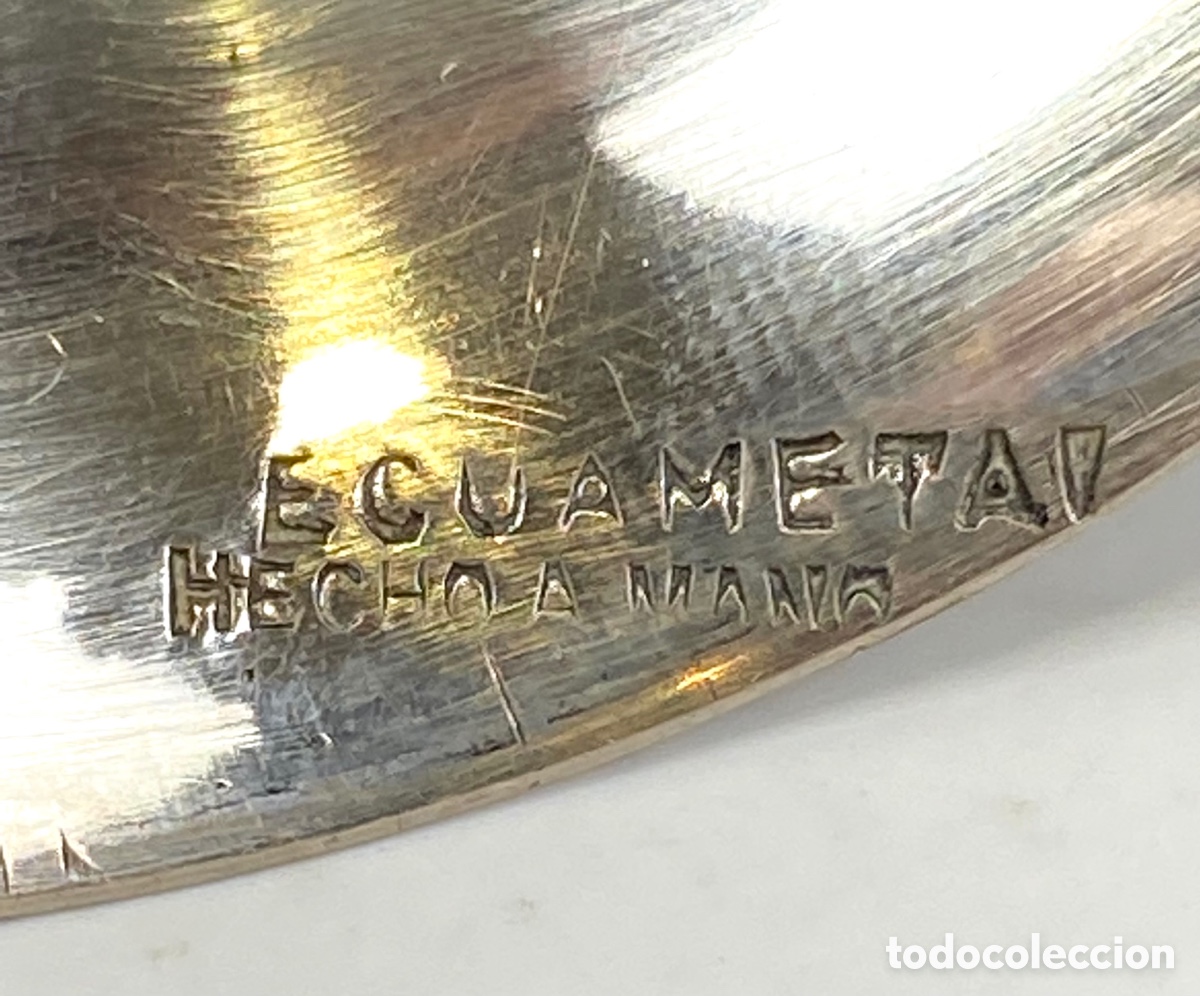 Antig&uuml;edades: CAMPANA DE METAL PLATEADO - Foto 7