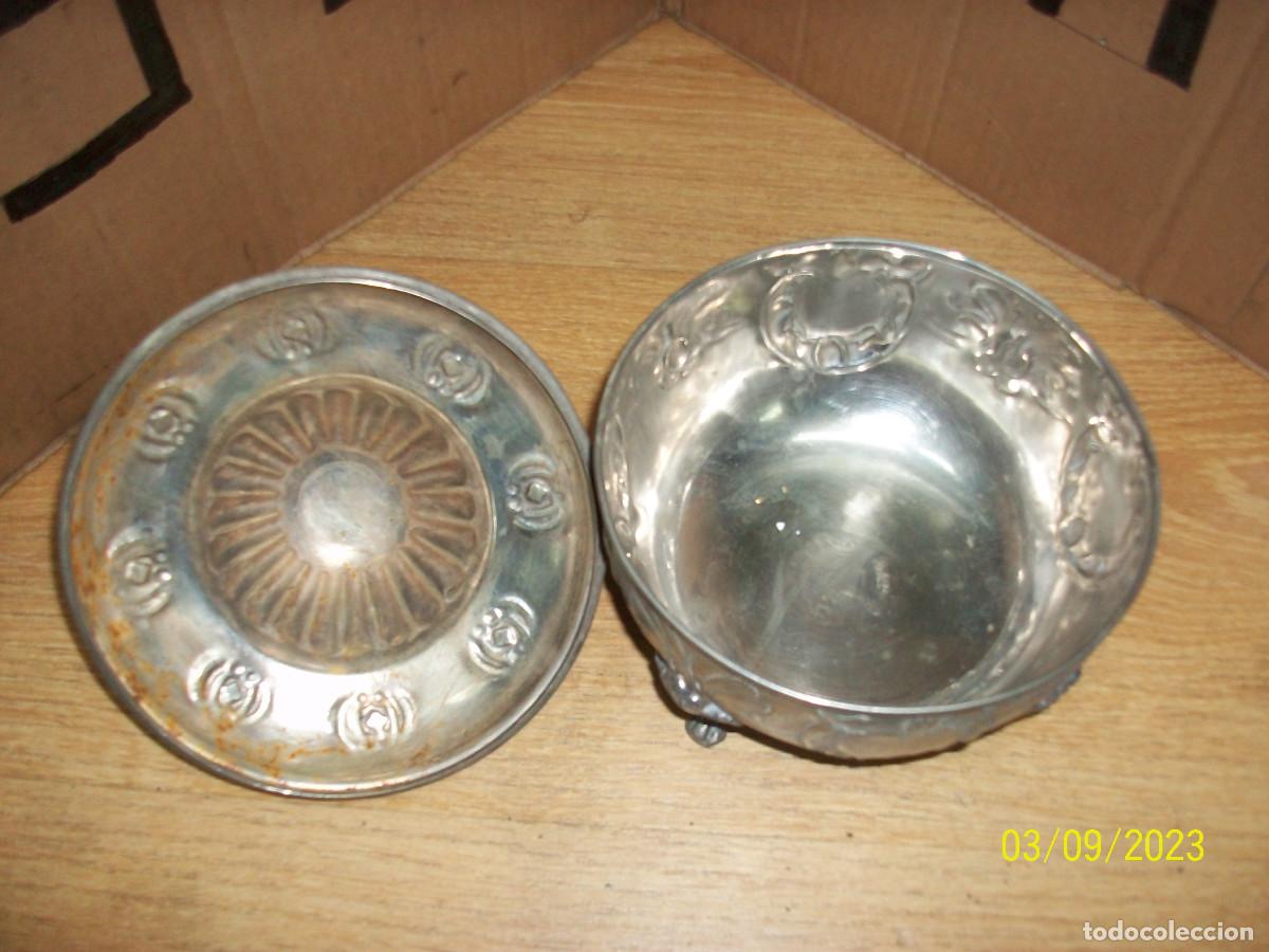 Antig&uuml;edades: ANTIGUO CENTRO DE MESA EN METAL - Foto 4