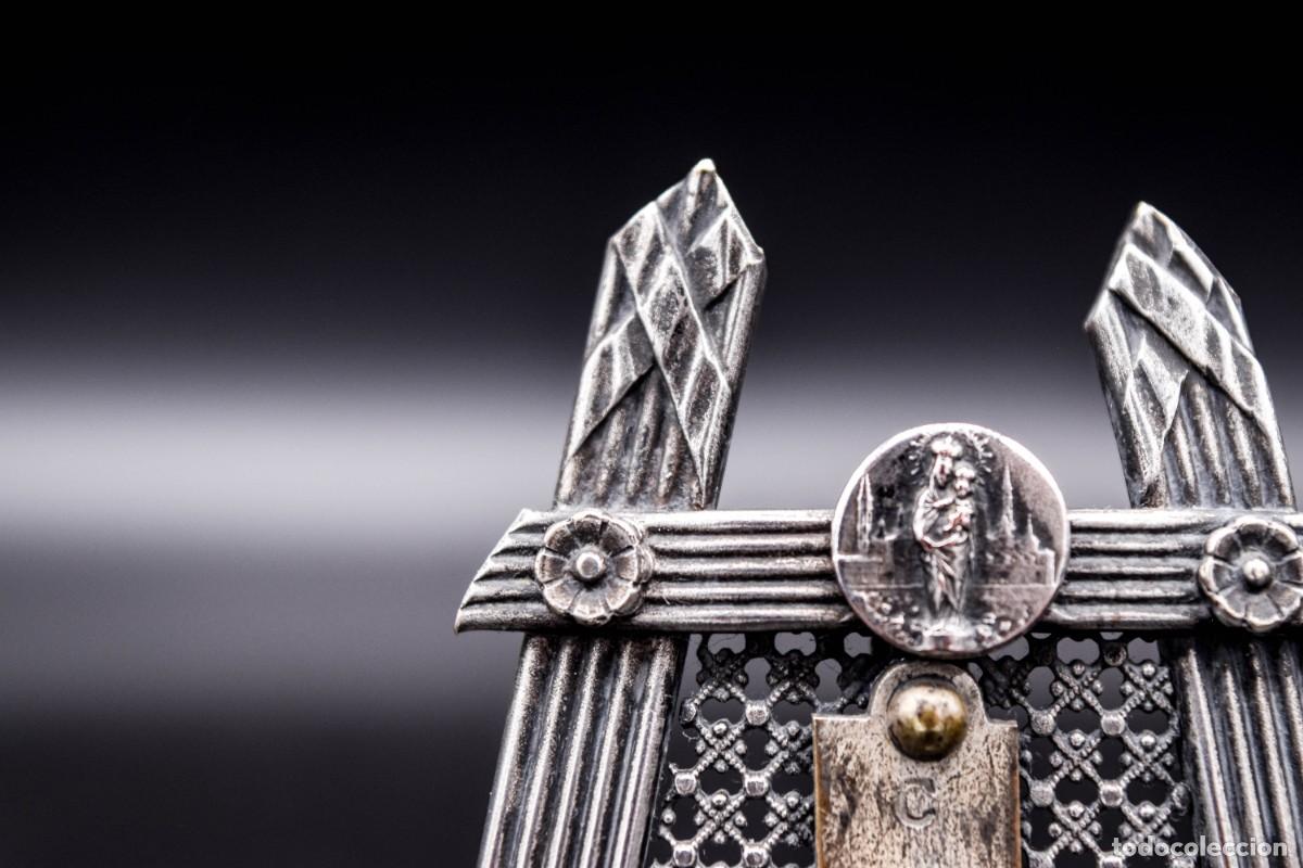 Antig&uuml;edades: Term&oacute;metro antiguo de metal - Foto 4