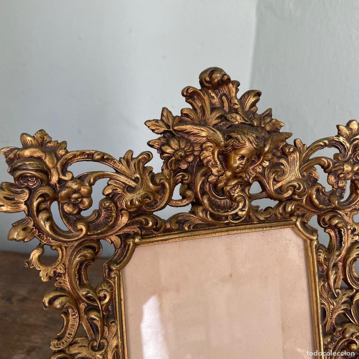 Antig&uuml;edades: Marco de bronce con Angeles - Foto 3