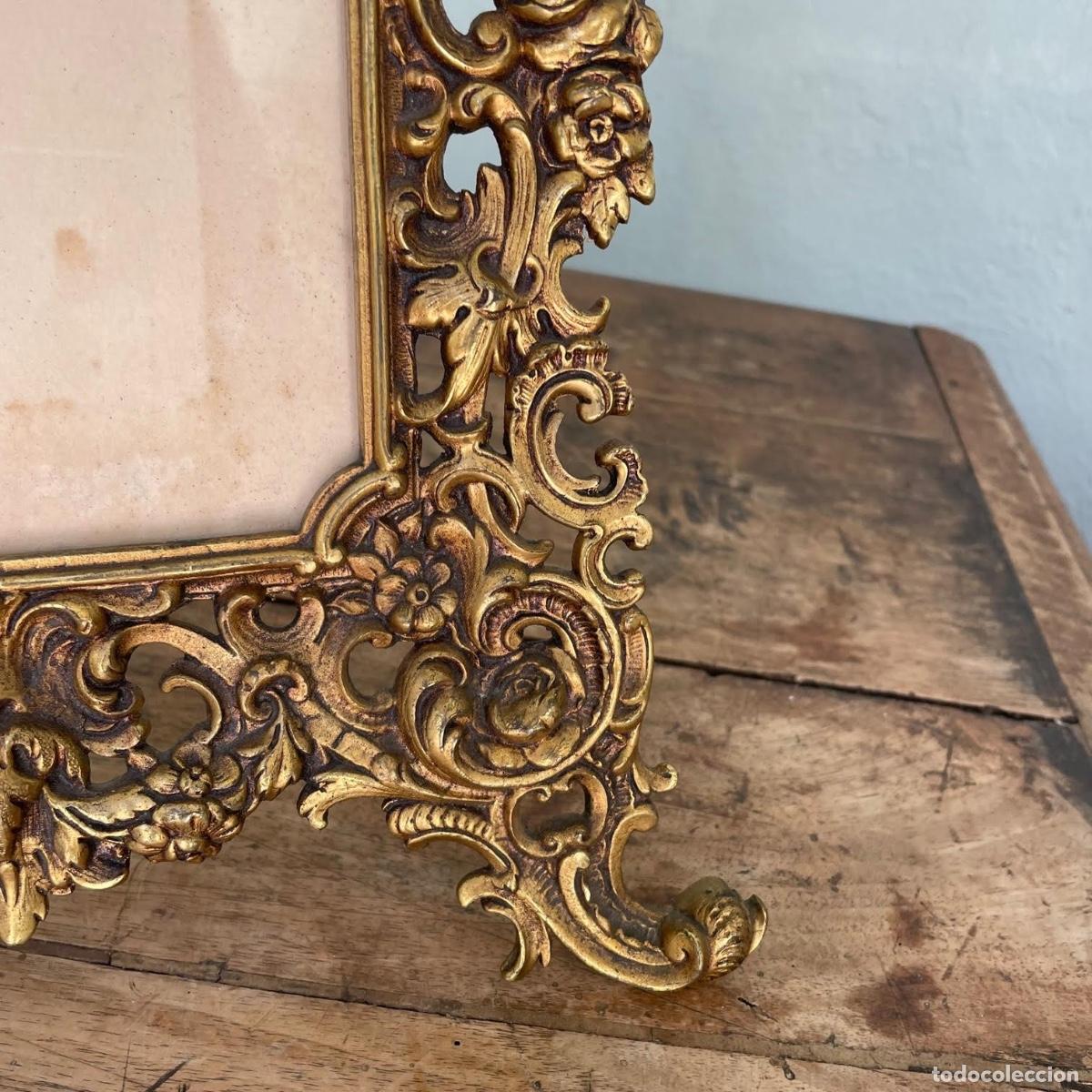 Antig&uuml;edades: Marco de bronce con Angeles - Foto 6