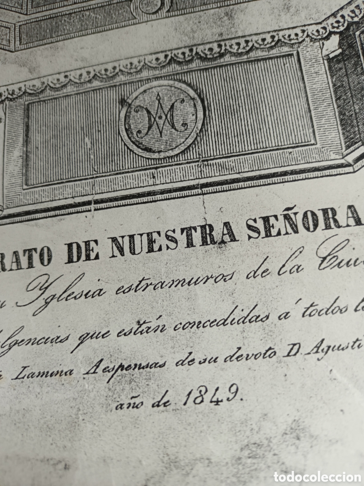 Antig&uuml;edades: L&aacute;mina Virgen de las Nieves - Foto 4