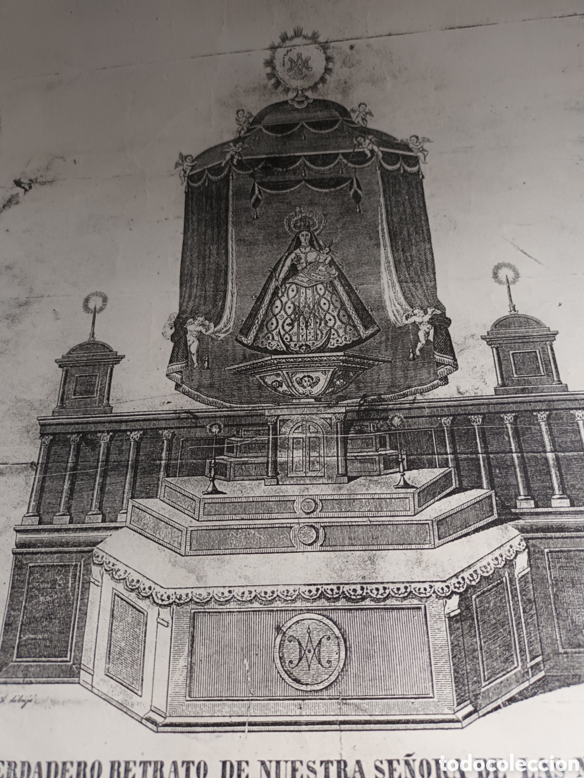 Antig&uuml;edades: L&aacute;mina Virgen de las Nieves - Foto 12