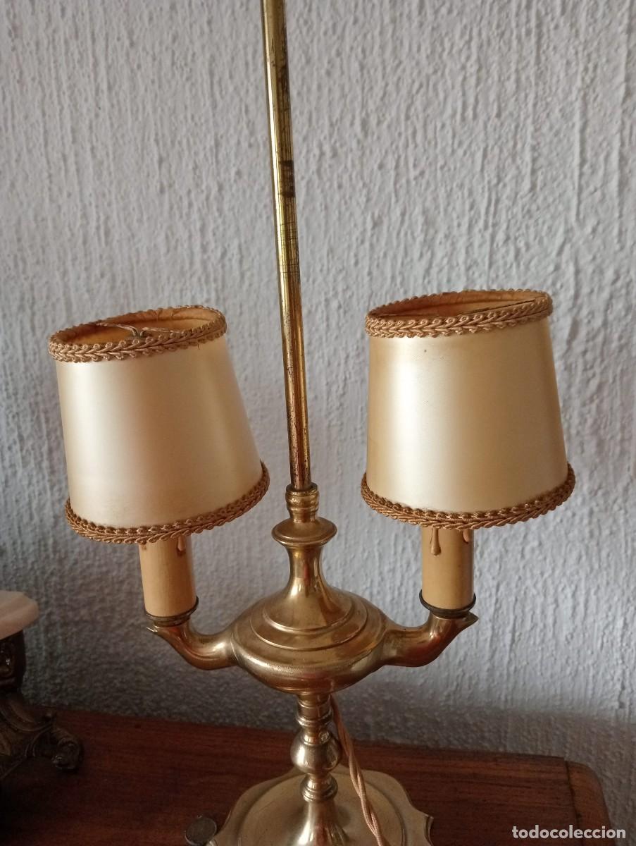 Antig&uuml;edades: CANDIL ANTIGUO DE BRONCE, ELECTRIFICADO - Foto 5
