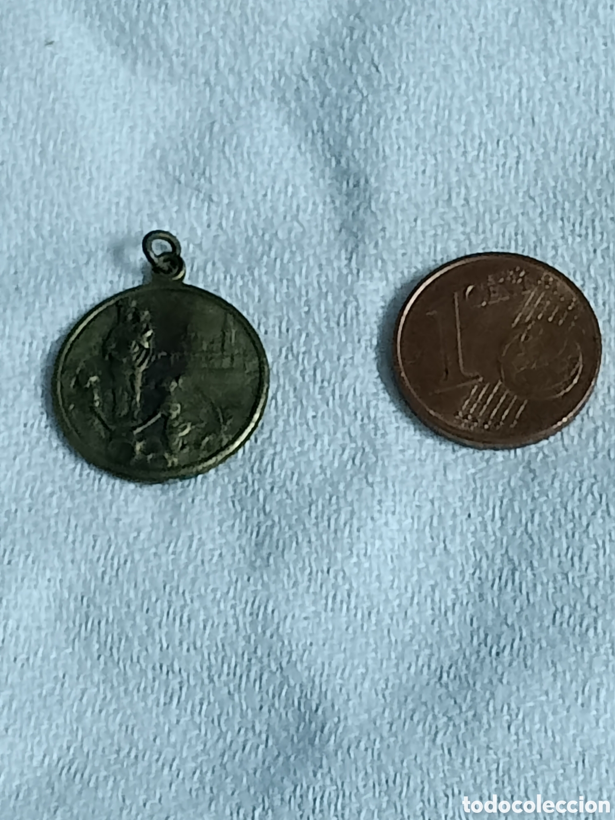 Antig&uuml;edades: Antigua medalla religiosa de bronce probablemente - Foto 2