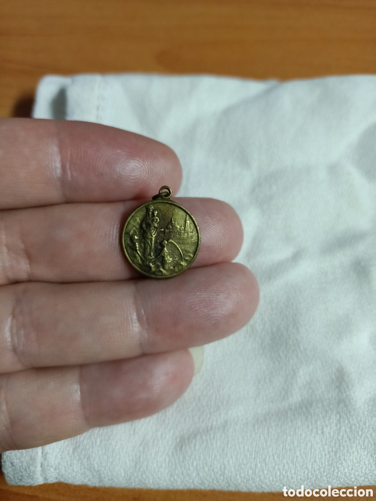 Antig&uuml;edades: Antigua medalla religiosa de bronce probablemente - Foto 3