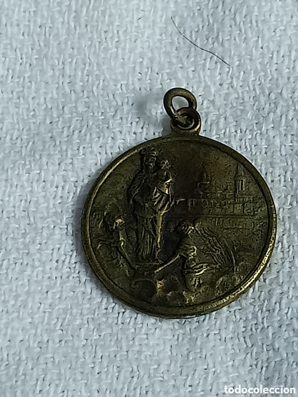 Antig&uuml;edades: Antigua medalla religiosa de bronce probablemente - Foto 1