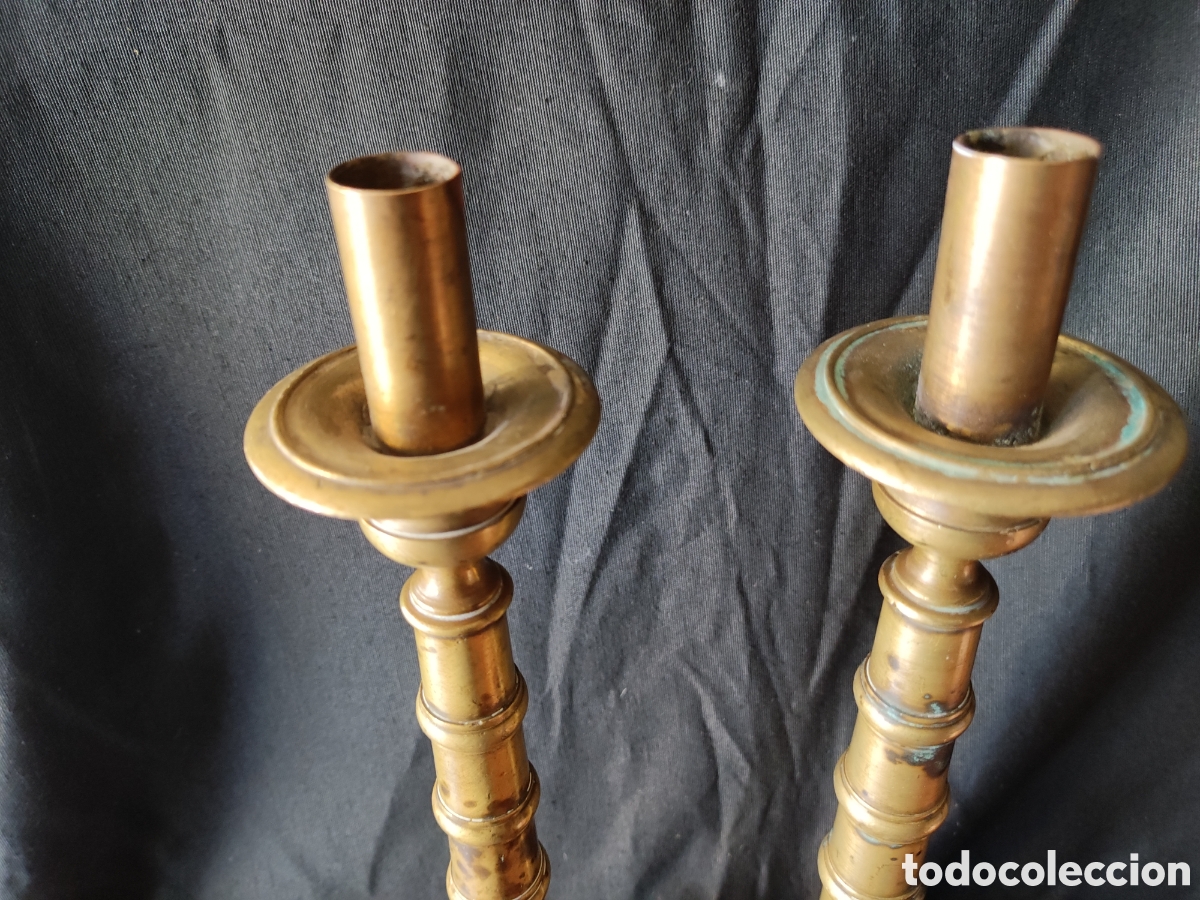 Antig&uuml;edades: Pareja candeleros - Foto 3