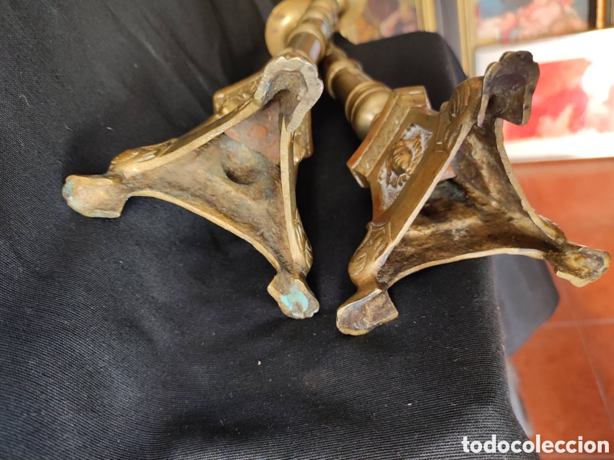 Antig&uuml;edades: Pareja candeleros - Foto 4