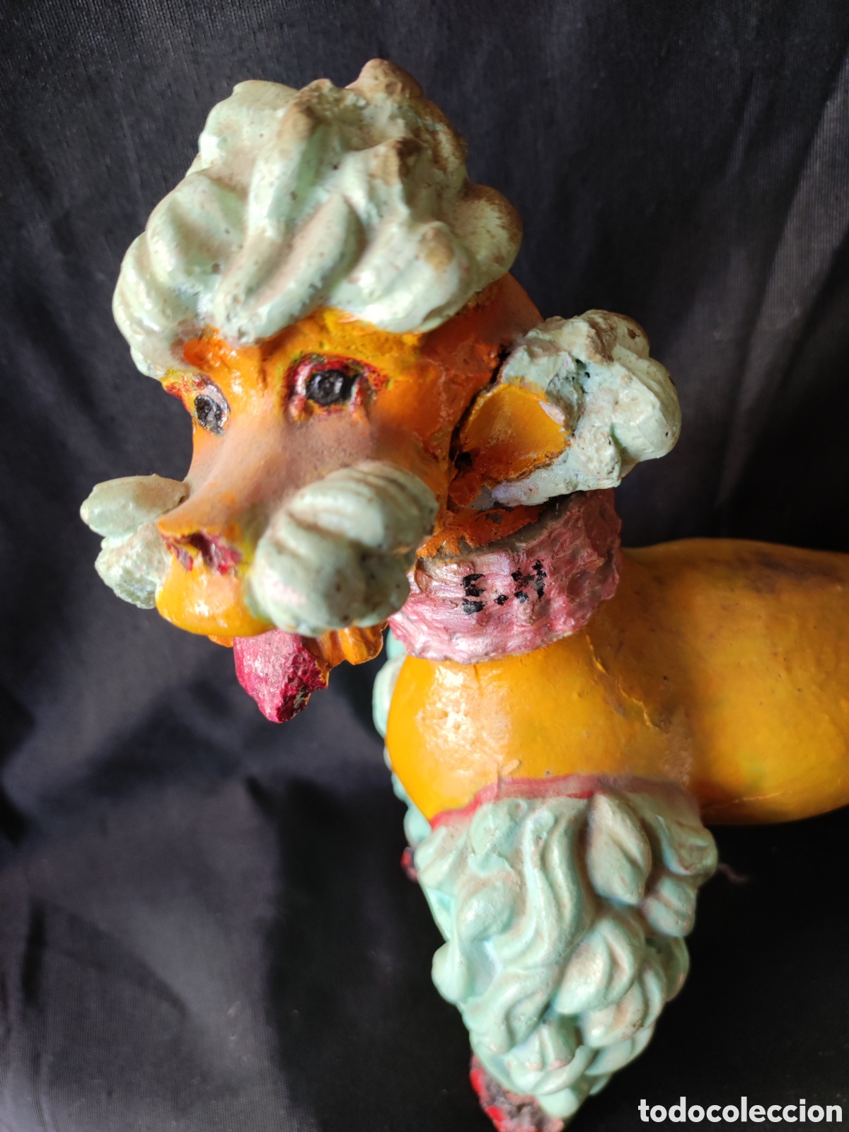 Antig&uuml;edades: Perro decorado piedra artificial - Foto 2