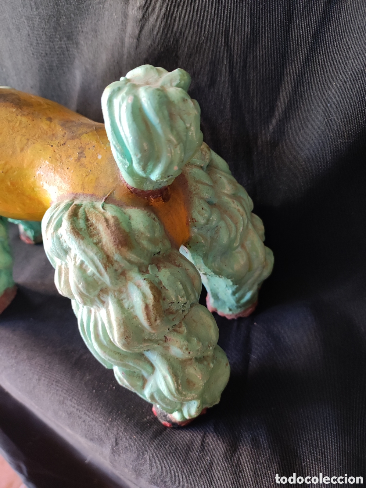 Antig&uuml;edades: Perro decorado piedra artificial - Foto 3