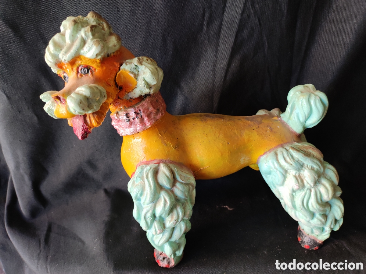 Antig&uuml;edades: Perro decorado piedra artificial - Foto 1