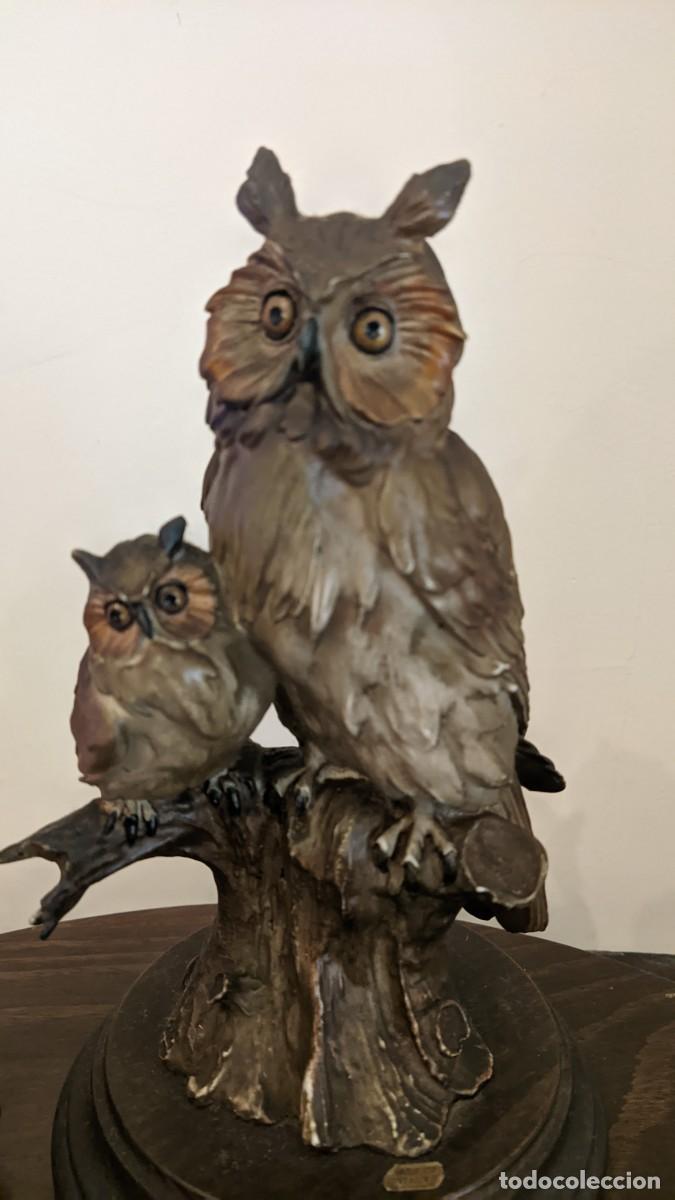 Antig&uuml;edades: PAREJA BUHOS G ARMANI CAPODIMONTE - Foto 1