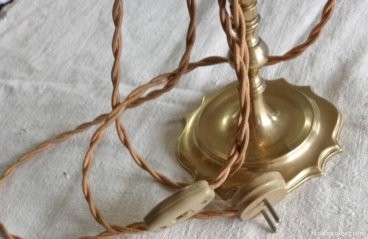 Antig&uuml;edades: CANDIL ANTIGUO DE BRONCE, ELECTRIFICADO - Foto 9