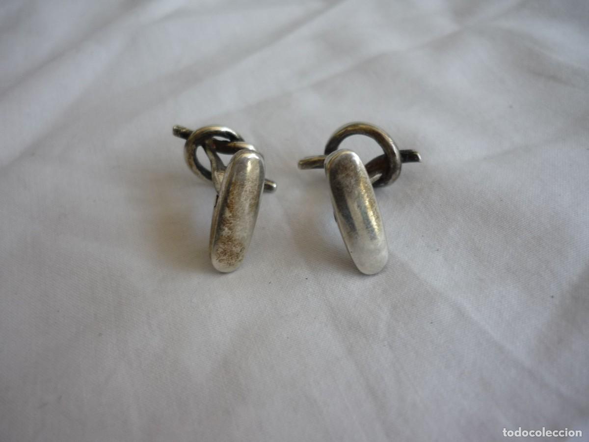 Antig&uuml;edades: Gemelos de plata 925 nudo - Foto 6